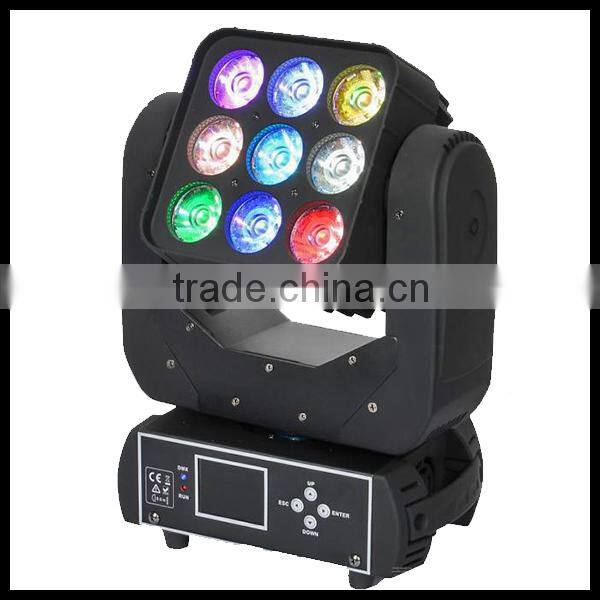 3*3 Matrix led 10w beam moving head light by china
