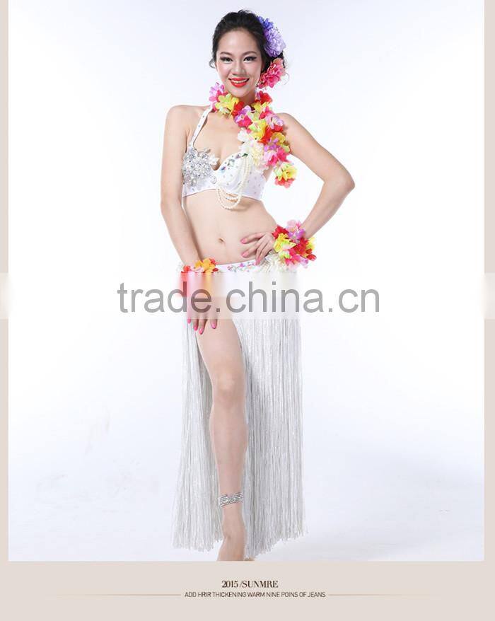Wuchieal Sexy Hawaii Hula Skirt Costume, Belly Dance Costume in Festival Ceremony