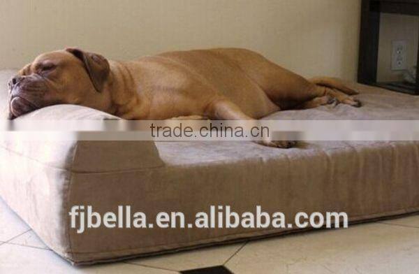 Headrest Edition 7" Pillow Top Orthopedic Dog Bed for Large and Extra Large Dogs -Chocolate color