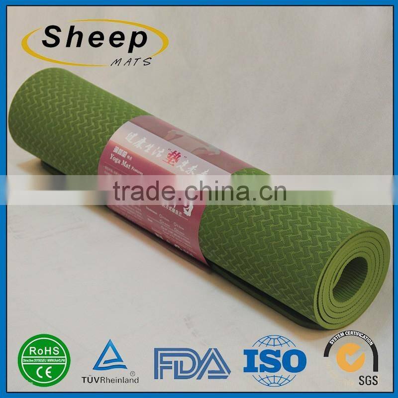 Wholesale eco customized anti slip 6mm yoga mat private label