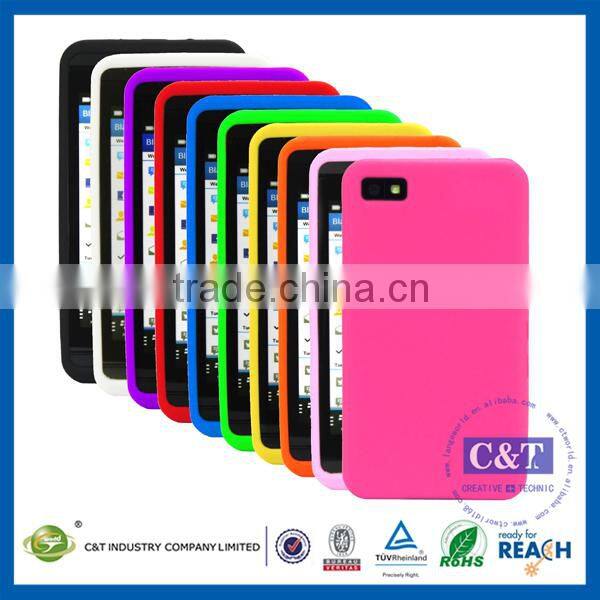 C&T 2 Color TPU Bumper Case for blackberry z10 phone,case for Blackberry z10