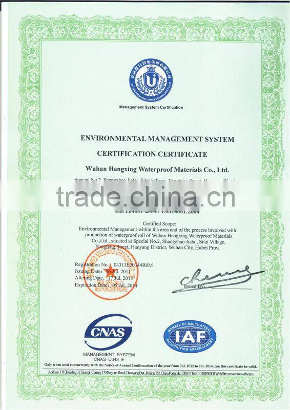 5mm SBS modified bituminous waterproof sheet with polyester tire