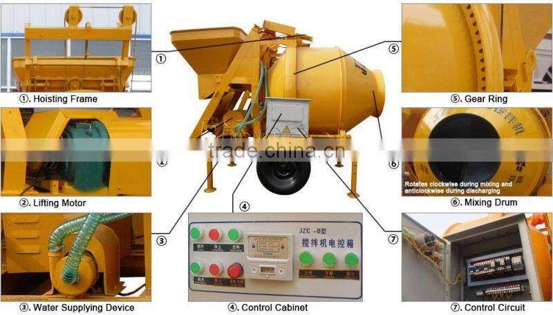 JZC500 mixed Best-selling products Concrete Machine for Construction mixer