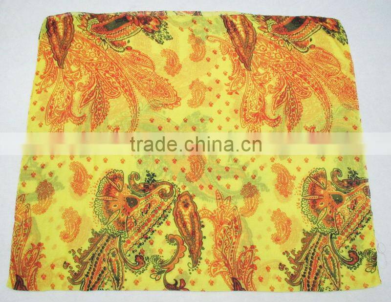 Polyester voile scarf,Printed paisley pattern scarf,Fashion accessories