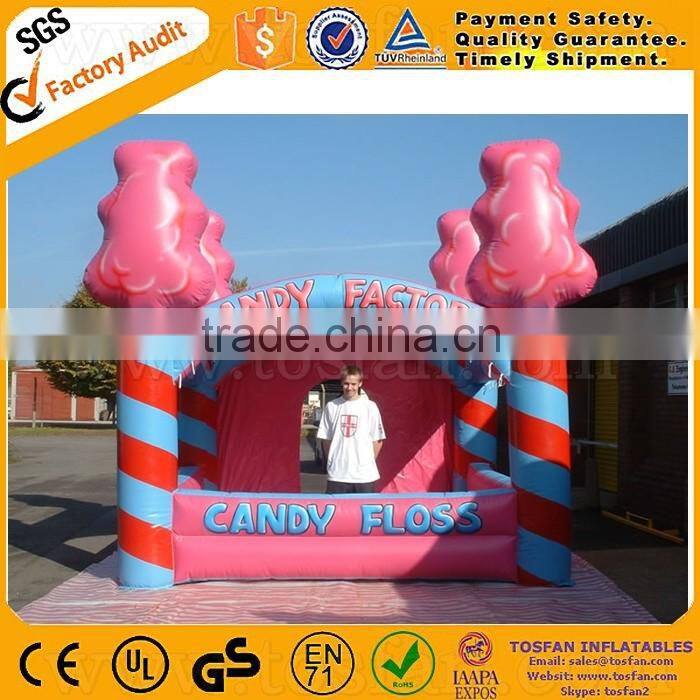 pink inflatable bar tent,candy floss inflatable tent for sale F4007A