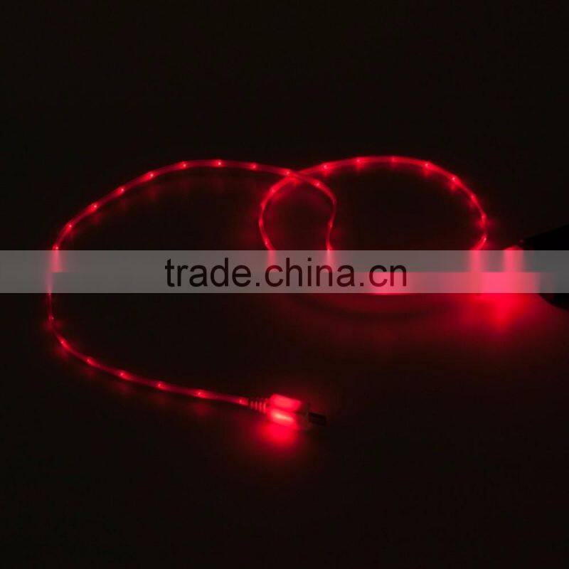 V8 port luminous led data transfer cable