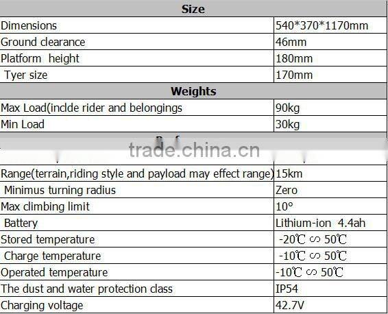 Two Wheel Self Balance Electric Scooter With new style / SQ-S-MART