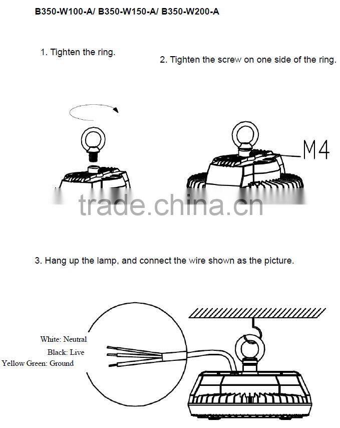 DLC etl listed led high bay china,led high bay ip65,100W led low bay retrofit