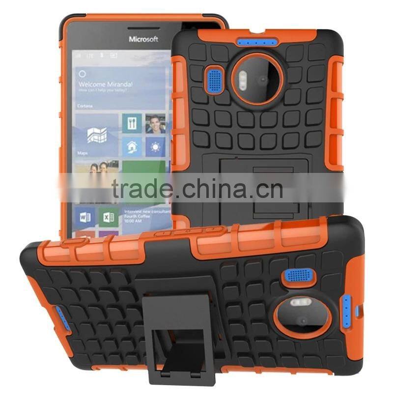 Cell phone accessory 2 In 1 Pattern Silicone and PC Rugged Hybrid 2-in-1 protective case for nokia lumia 950 xl china suppliers