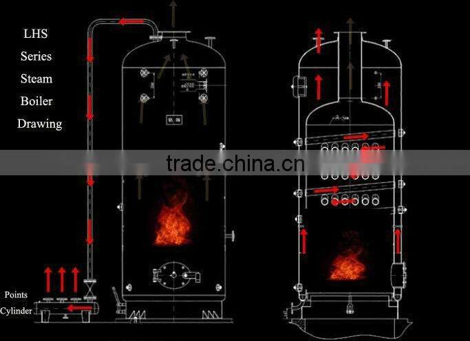 LHS or CLSG series vertical 500kg hot water boiler