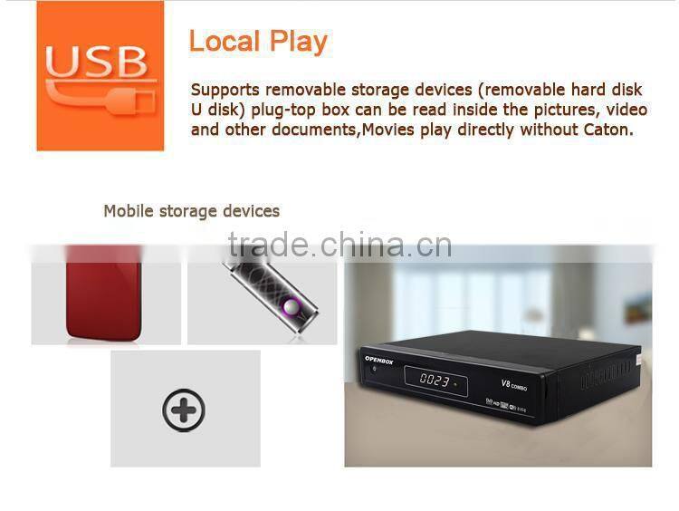 Promotional Satellite TV wifi adapter DVB-S/S2 DVB-T/T2 HD set top box Support Porn Youtube IPTV Cccam GPRS 3G USB WIFI