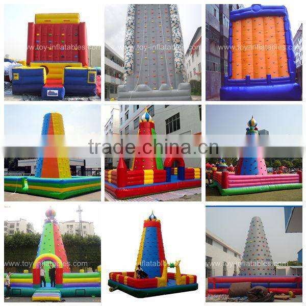 High quality customized giant inflatable rock climbing wall