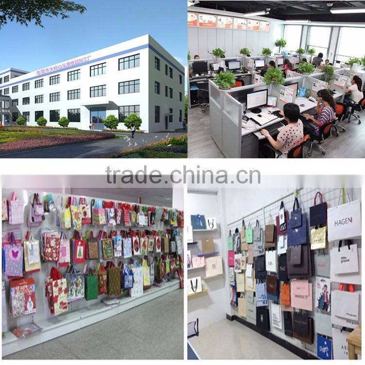Custom promotion high quality Christmas gift paper bag