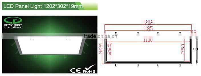 48Watt Spring Recessed 1209x309mm Warm White LED downlight