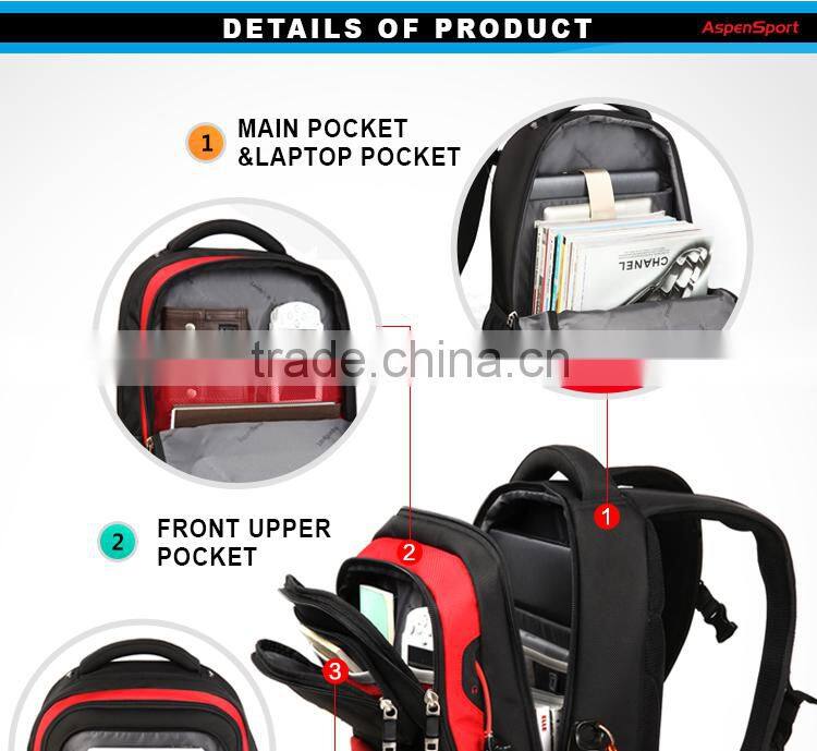 2015 new fashion 1680D water resistant backpack with high quality