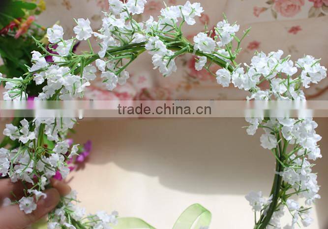 Wedding Bridal Wreath, White Stars Bracelet Garland Bridesmaid Flower Girl Photo Accessories