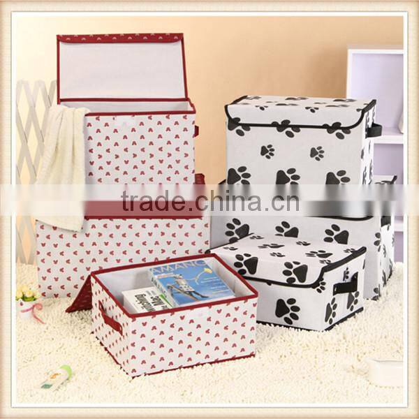 Mickey and footprint non woven foldable storage box for kids