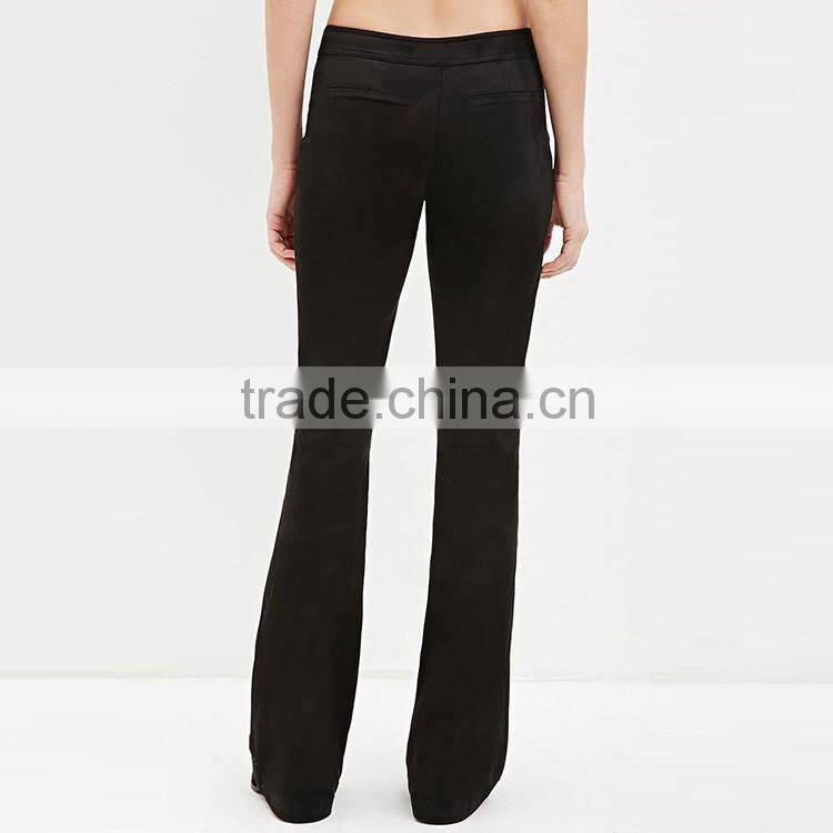 OEM supplier Ltweight woven fabric wide leg openning fashion women loose fit pants