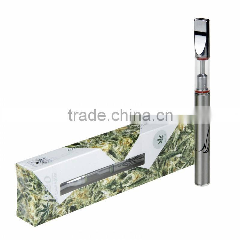 High quality 510 thread Hemp Oil CBD vape pen with Metal tip Glass tank