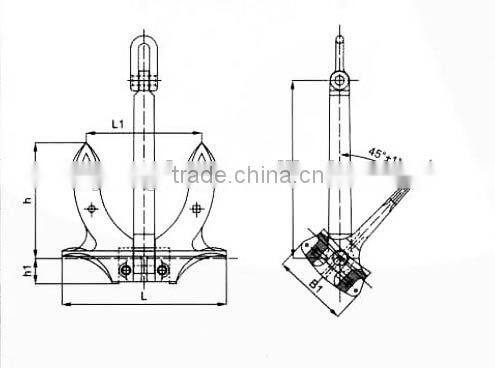 Host Selling Casted Marine Type A B C Hall Anchor