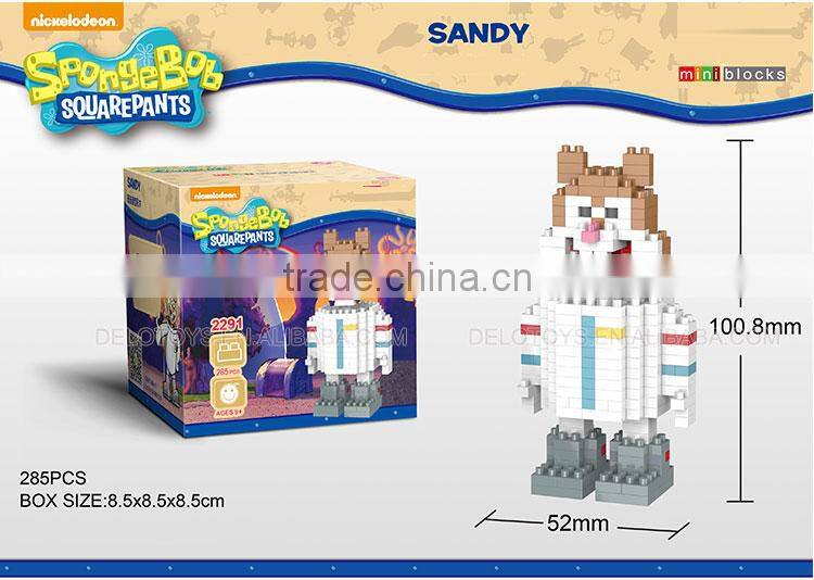 fast selling products wholesale plastic diamond bricks assemble toys Sandy Cheeks loz blocks DE0260074
