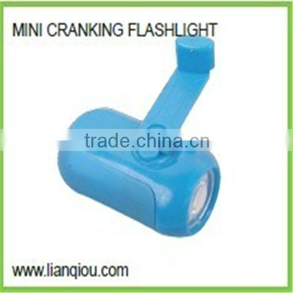 45Lm MINI outdoor emergency dynamo flashlight, small hand cranking flashlight
