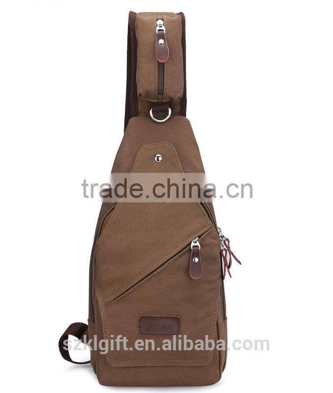 Hot selling canvas travel shoulder bag for men with low price