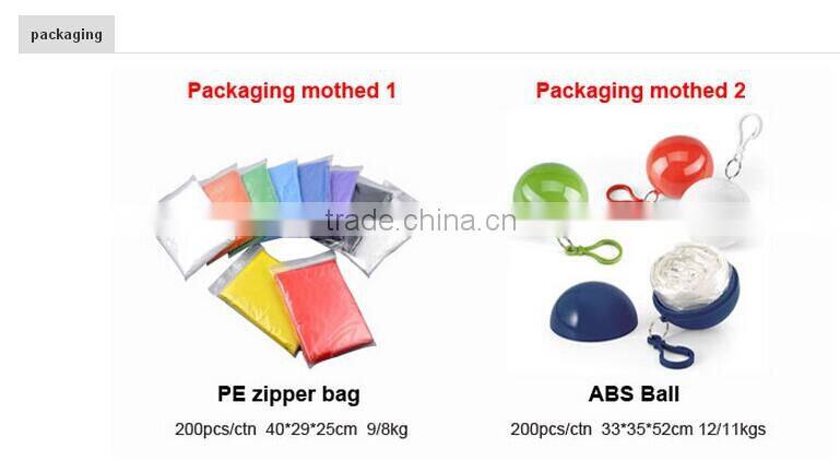 Clear Disposable PE Raincoat/ Rain Ponchos /rain coat / raincoat