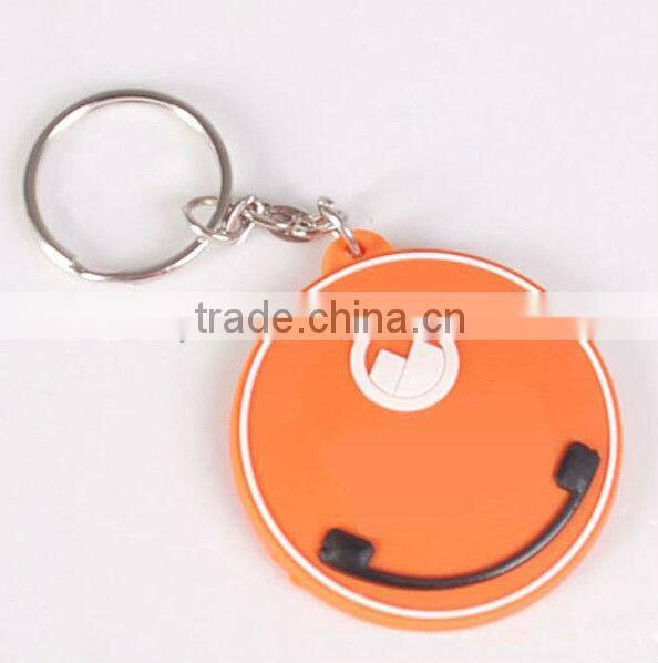 cute bee shaped pvc keyring