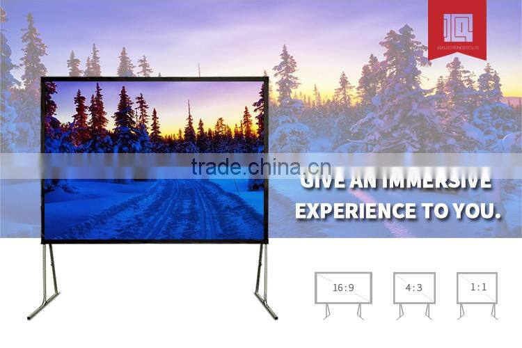 200 inch 4:3 fast foldable screen /3D rear & front projection screen fabric
