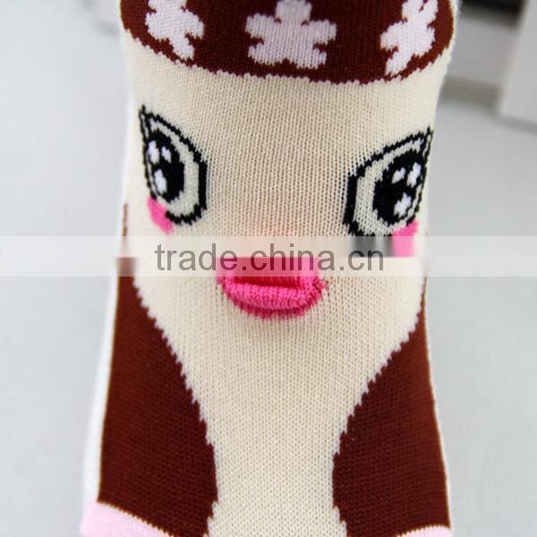 GSC-123 Alibaba wholesale cotton tube 3d animal socks for baby