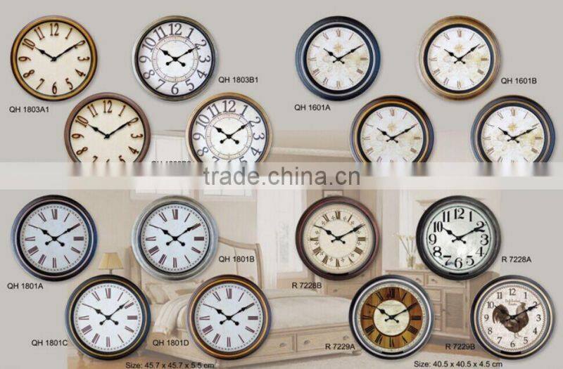 Home Interior Decorative Quartz Clock Oversize Antique Wall Clock Big Size