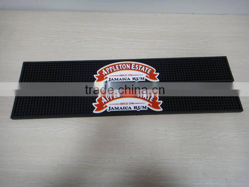 2015 Customized Logo Brand Soft Pvc Bar Mat