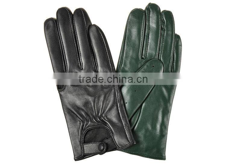 Fashion lady driving sheepskin leather gloves