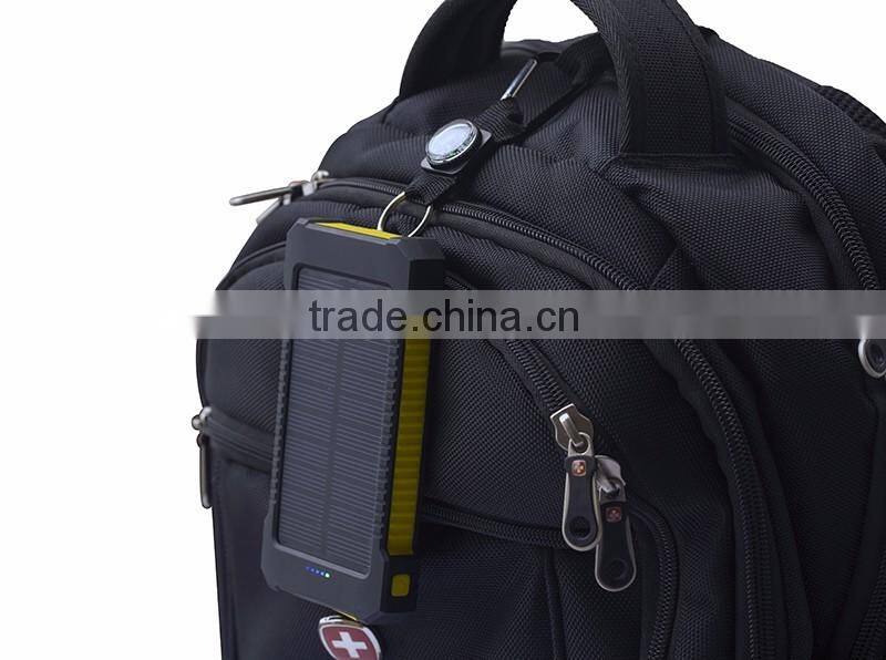 High quality mini 10000 mah rohs solar cell phone charger power bank