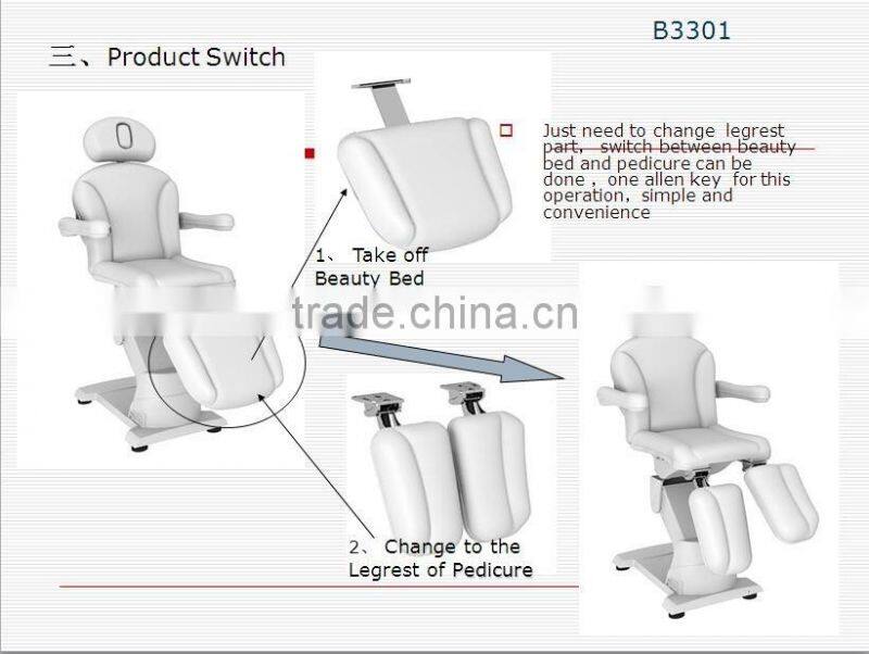 AYJ-B3301 cosmetic electric beauty bed /beauty salon facial bed