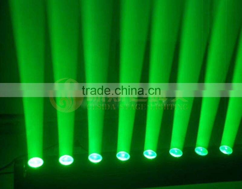 Guangzhou factory 8x10w beam dmx stage chrismased lighting effect bar moving head lighting