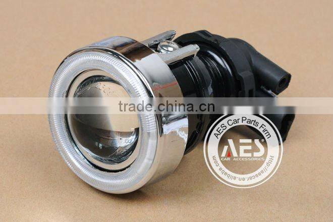 AES hid projector fog light H3 fog lamp kits Projector Lens with halo rings