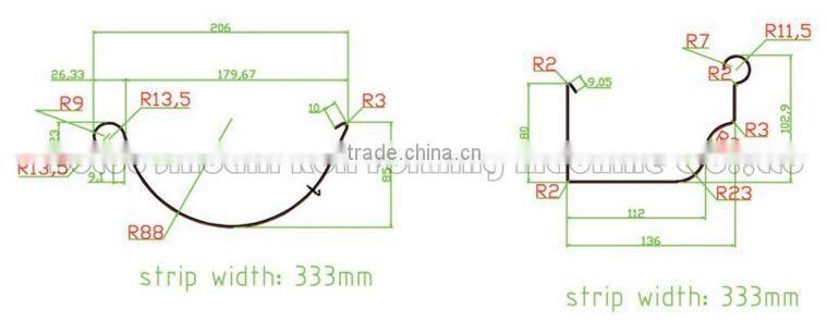 High performance Rain Gutter Downspout Roll Forming Machine rain pipe making machine