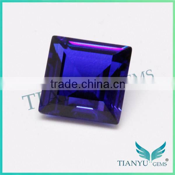 10x10mm 113# burma blue square step cut spinel loose stone
