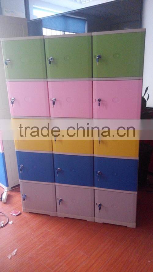 Colorful ABS Clothes Locker Wardrobe Hotel Small Plastic Cabinet
