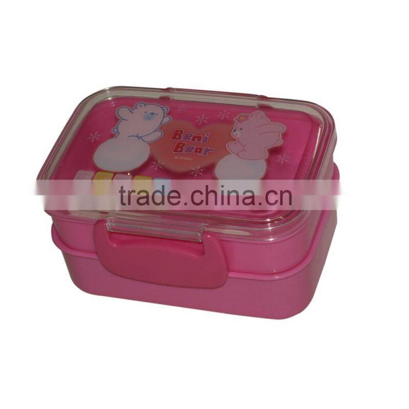 two layers plastic transparent food container