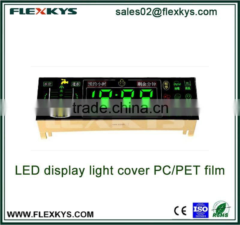 LED display module black resistant PC film that changes color