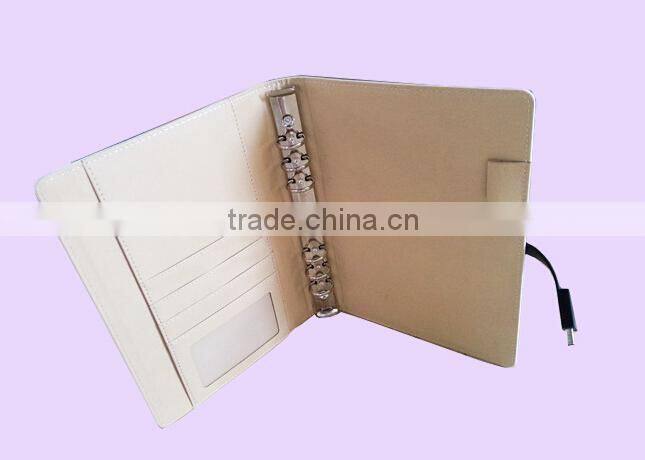 Best selling Factory PU cover notebook with usb drive a5 size