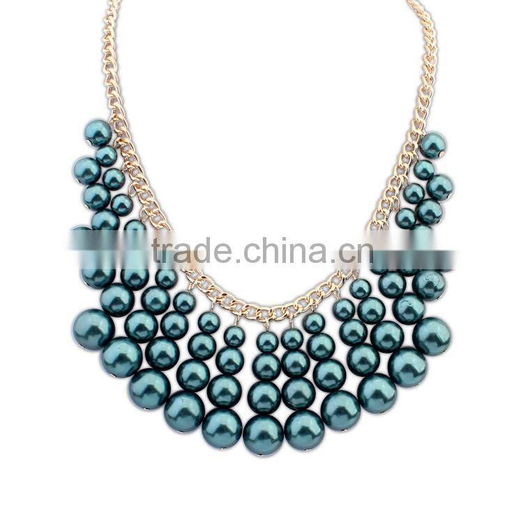 Fashion bead necklace,real pearl necklace price(AM-A1048)