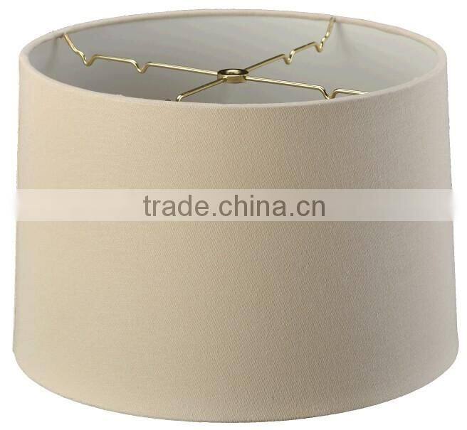 Homespun Linen Hand Rolled Edge Shallow Drum Lampshade