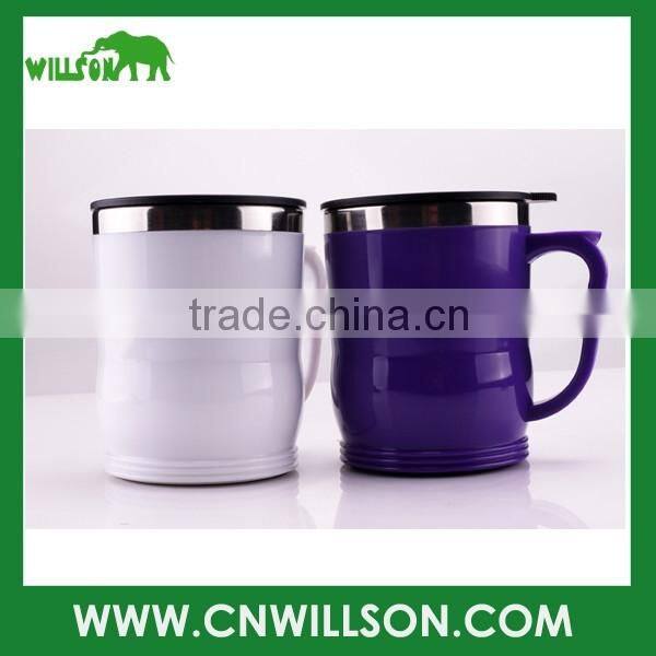 Cheap custom stainless steel thermal mug with handle
