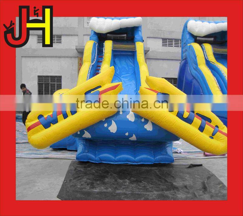 Hot Sale Outdoor 0.55mm PVC Tarpaulin Inflatable Wipeout Water Slide