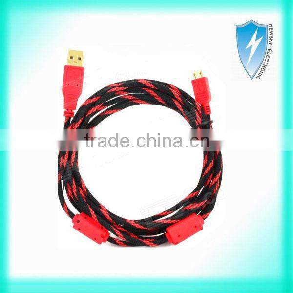 3M Hi-Speed Micro USB red with black extension cable for ps4