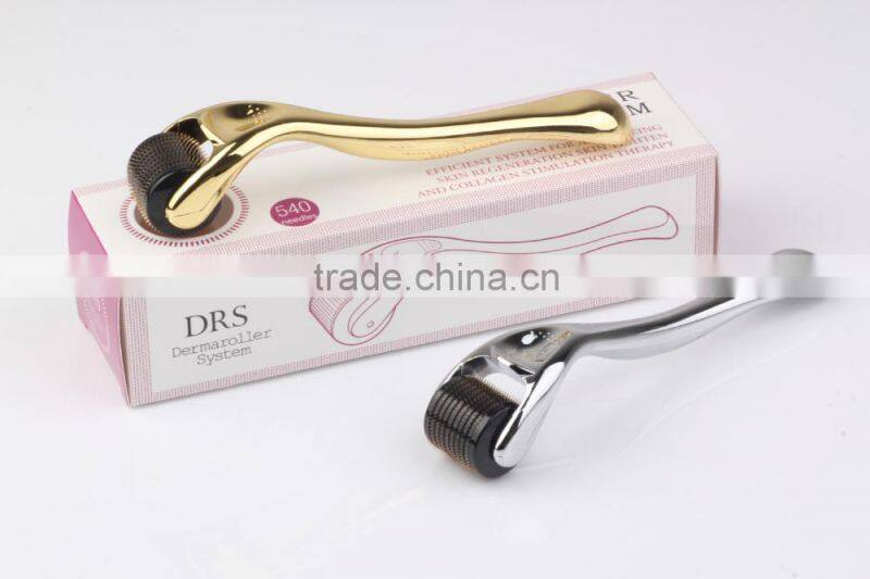 Microneedle Skin Roller 540 Needles Silver Derma Roller for Wrinkle Removal